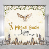 Lofaris Magical Bundle Castle Custom Name Baby Shower Backdrop